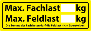 Max. Fachlast/Feldlast DIN EN 15635